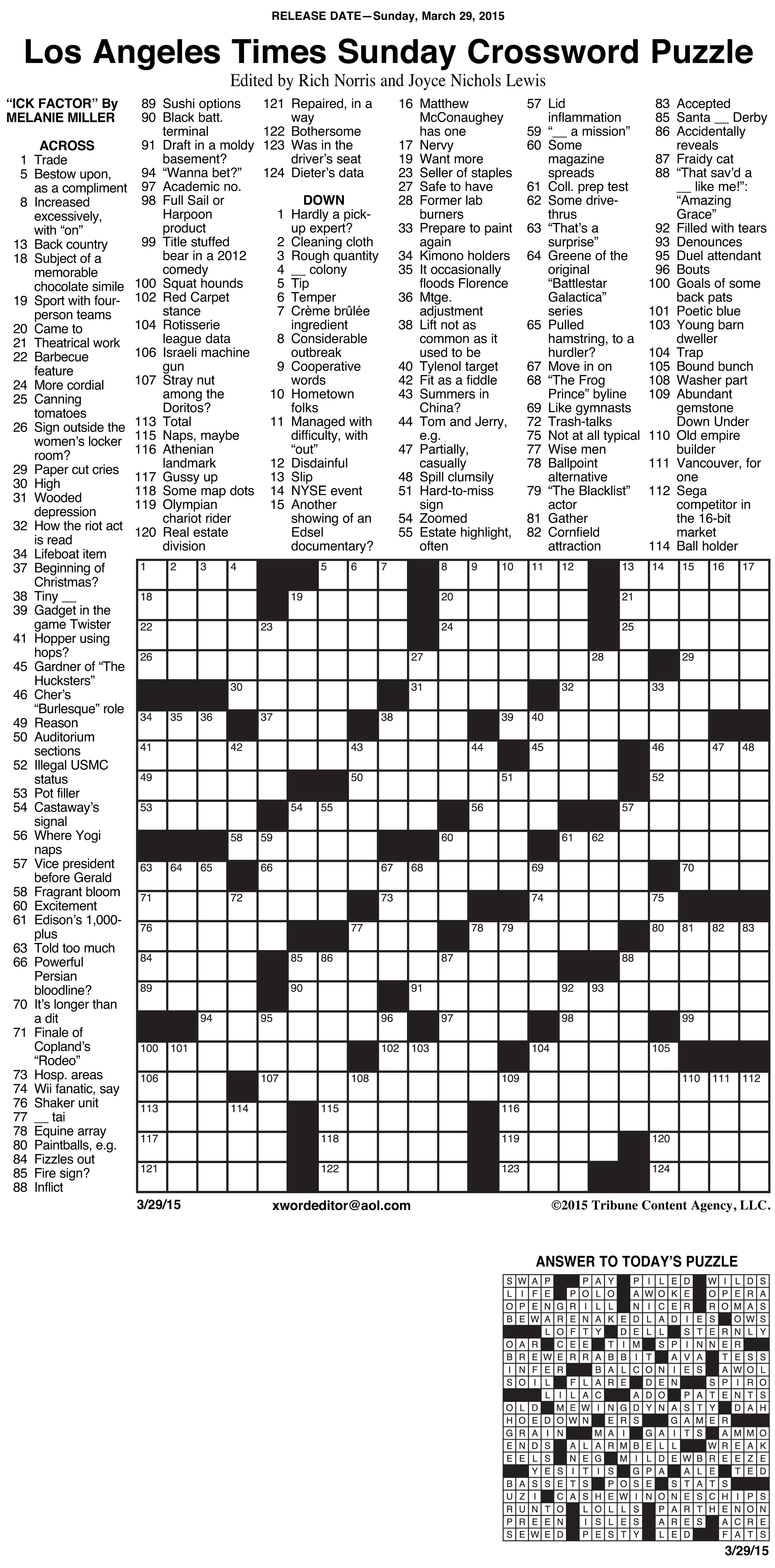 Crossword Puzzle Free Daily fasryou